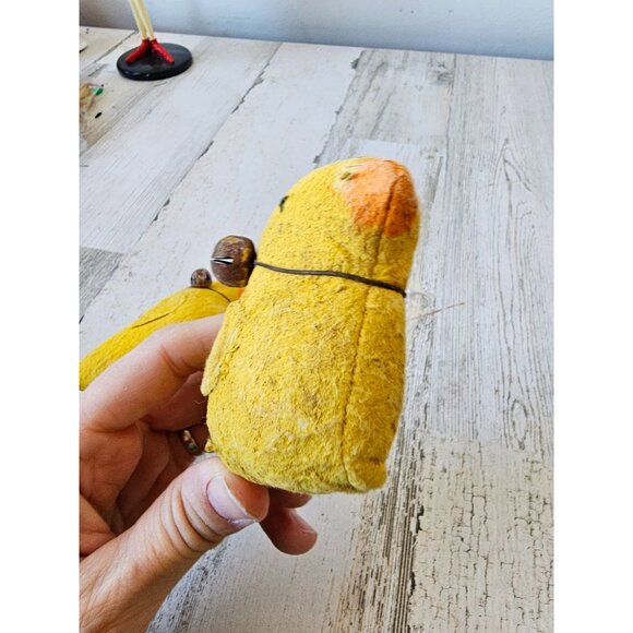 Primitive duck bird bell spring Easter decor unique plush set - Picture 3 of 9